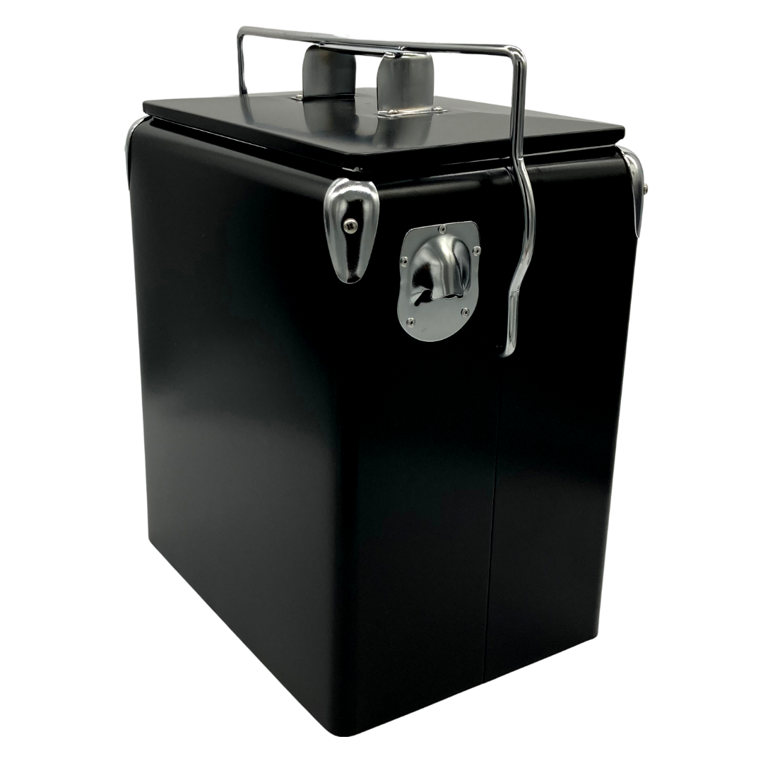 17L Custom Design Retro Cooler - Matte Black